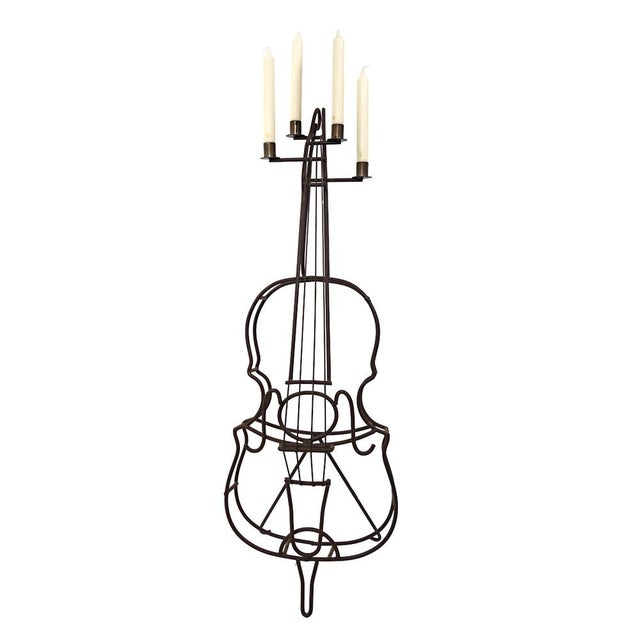 Large Mid-Century Modern Wire Steel Candleholder For Sale - Image 14 of 14