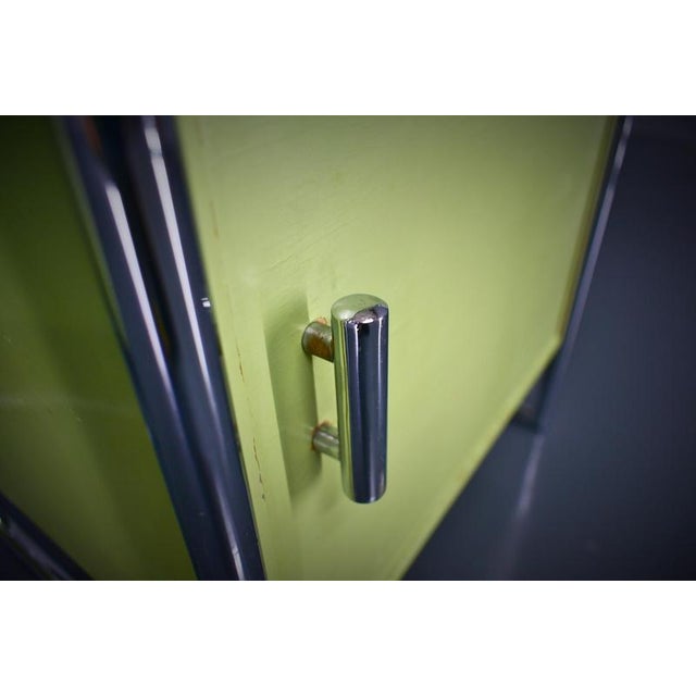 Green Bauhaus Night Stands attributed to Vichr & Co., 1930s, Set of 2 For Sale - Image 8 of 18