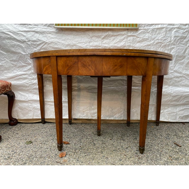 Goldenrod Biedermeier Console Table/ Breakfast Table For Sale - Image 8 of 13
