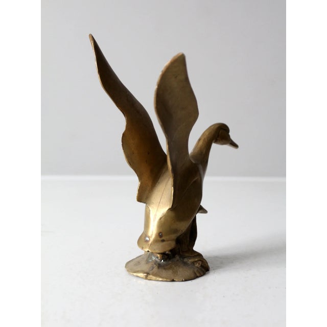 Mid 20th Century Mid 20th Century Brass Duck Figurine For Sale - Image 5 of 12