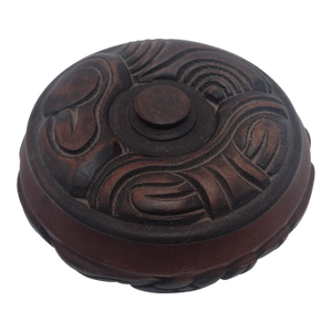 Hand-Carved Vintage Lidded Wood Bowl – Pacific Northwest Style