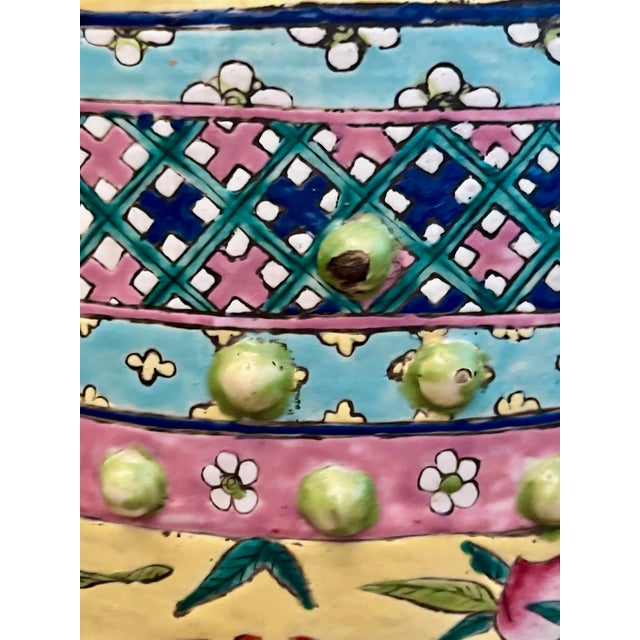 Vintage Chinese Famille Rose Chinoiserie Ceramic Garden Stool For Sale - Image 9 of 11