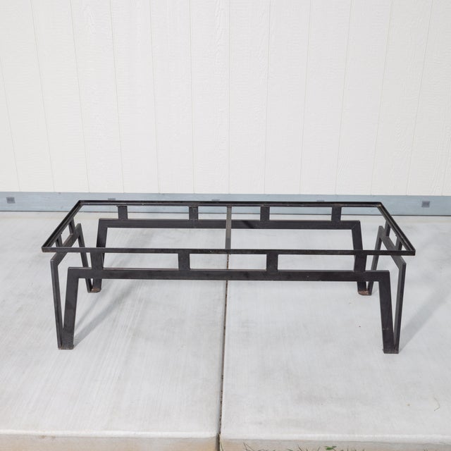 Mid-Century Modern 1950s Walter Lamb for Pacific Iron Architectural Coffee Table Frame, Attributed For Sale - Image 3 of 10