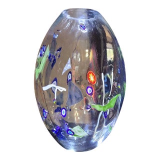 Extra Large Art Glass Statement Vase For Sale