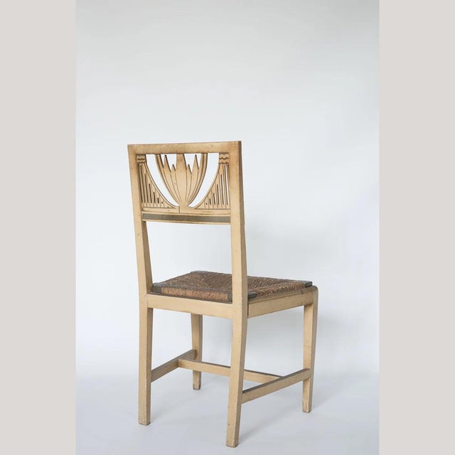 Neo-Classical Painted Dining Chairs, 1890s, Set of 4 For Sale - Image 6 of 8