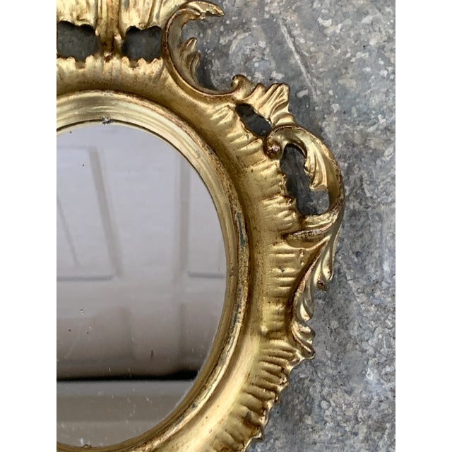 Gold Italian Florentine Baroque Gold Giltwood Wall Mirror For Sale - Image 8 of 10