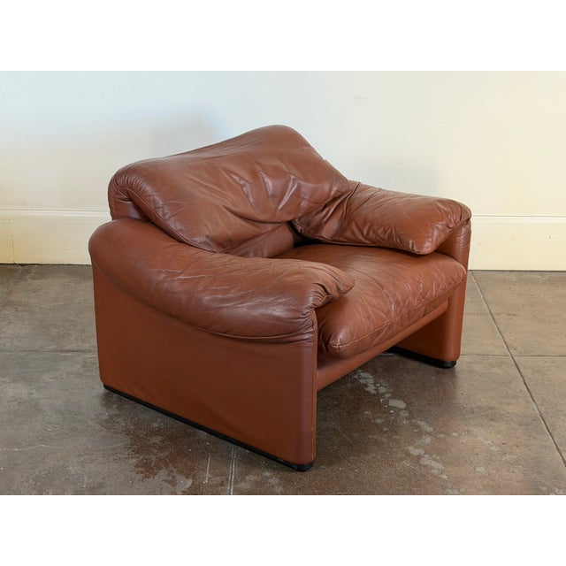 Vintage 1970's Cassina Maralunga Lounge Chair For Sale - Image 12 of 17