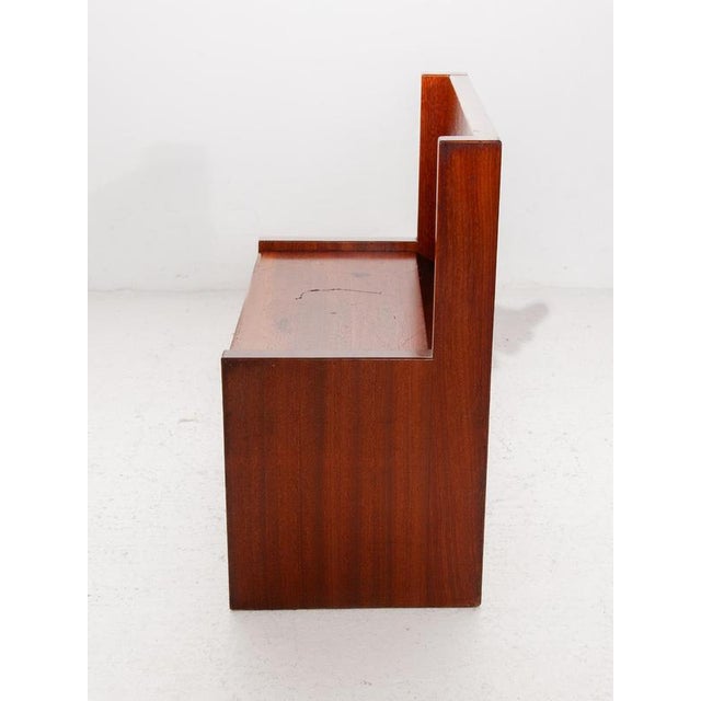 Brutalist Hand-Crafted Wood High-Back Bench, Belgium, 1968 For Sale - Image 12 of 14