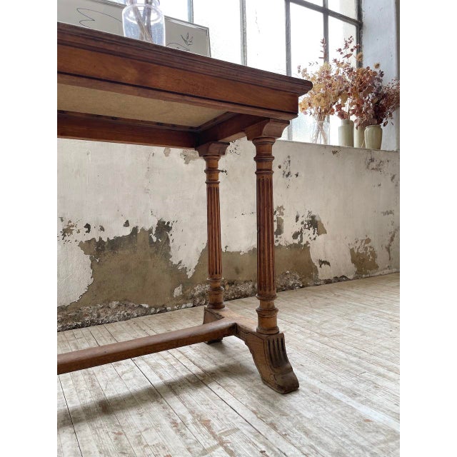 Vintage Bistro Tables in Walnut and Tiles, 1890, Set of 2 For Sale - Image 17 of 18