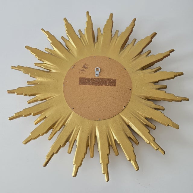 Gilded Sunburst Wall Mirrors, Belgium, 1970s For Sale - Image 11 of 15