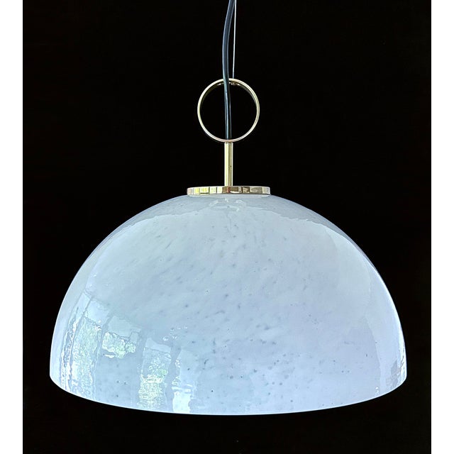 Space Age Pendant Light in Glass from Glashütte Limburg, 1950s For Sale - Image 11 of 18
