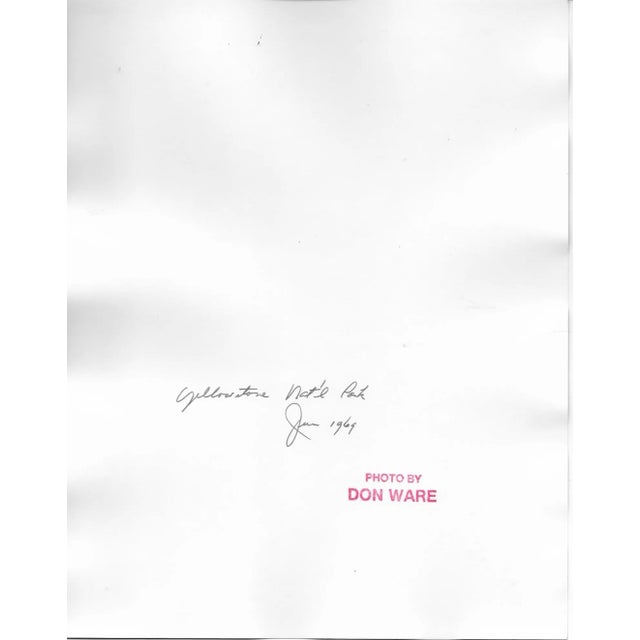 1969 black and white photograph by Los Angeles photographer Don Coleman Ware (1921-2006) of Yellowstone National Park...