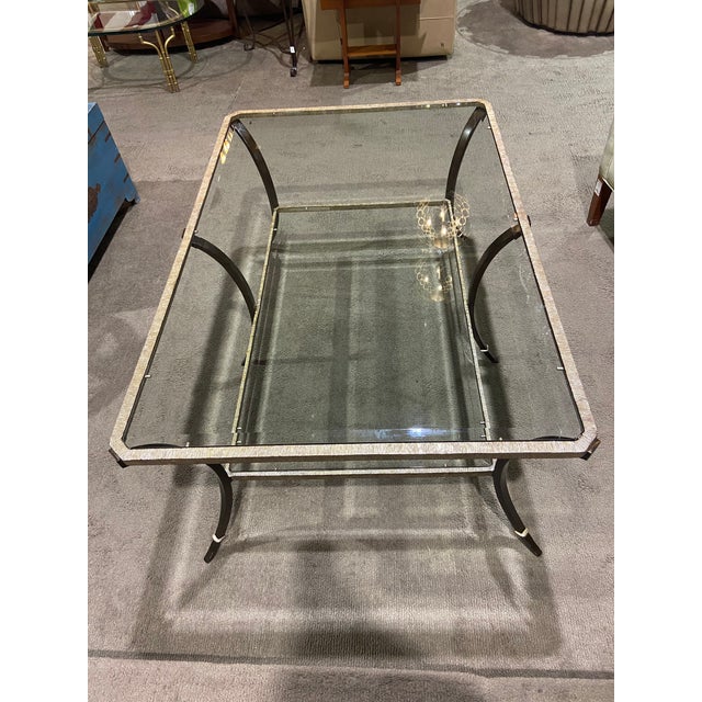 Marge Carson Gold Metal Frame Coffee Table Chairish