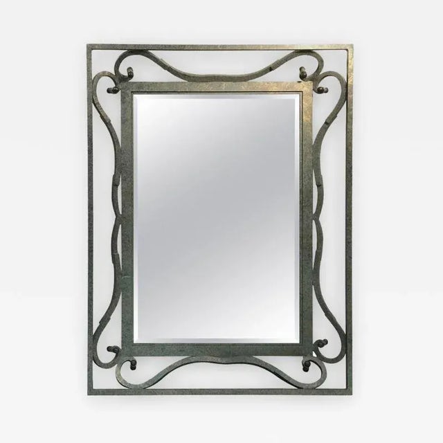 Metal Modernistic Aluminum Wall Mirror For Sale - Image 7 of 7