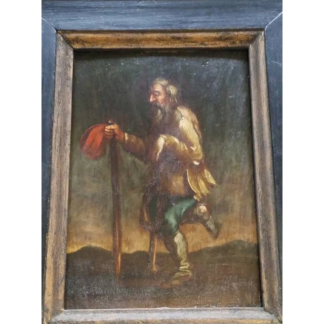 French Beggar With Red Hat - French School, Oil on Panel, 17th Century For Sale - Image 3 of 6