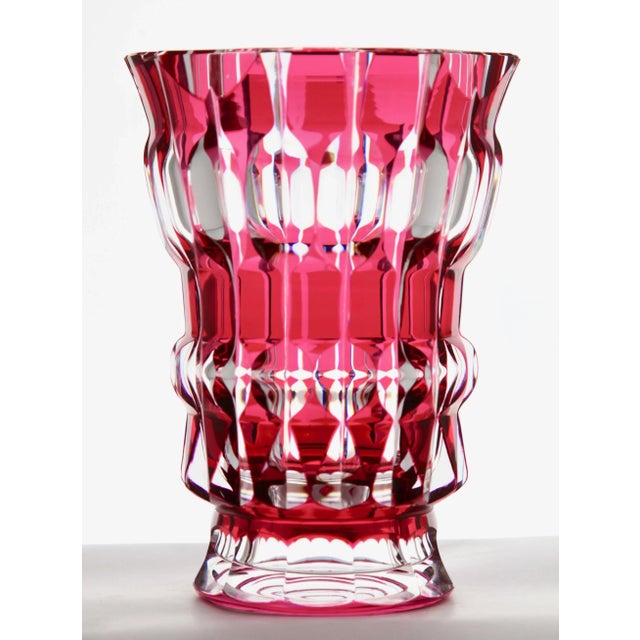 Cut-to-Clear Crystal Vase by Charles Graffart for Val Saint Lambert For Sale - Image 4 of 8
