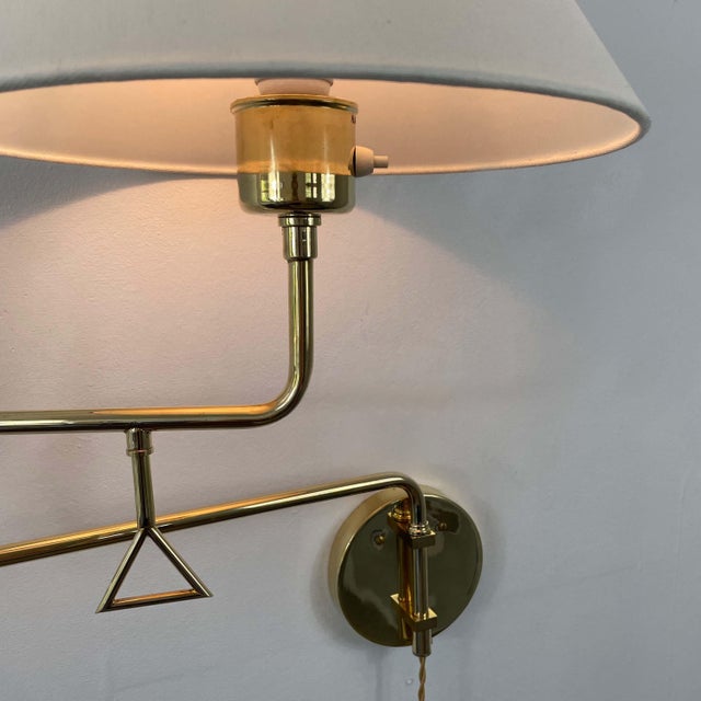 Articulating Brass Wall Light, 1950s For Sale - Image 10 of 16