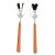 Contemporary Mepra Fantasia 2-Piece Salad Servers Set, Carrot For Sale - Image 3 of 3
