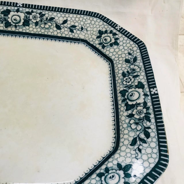 Burleigh Antique Burleigh Ware Large Blue & White Platter For Sale - Image 4 of 8