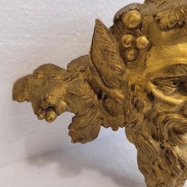 Satyr Masks in Gilt Bronze, 1800s, Set of 2 For Sale - Image 10 of 18