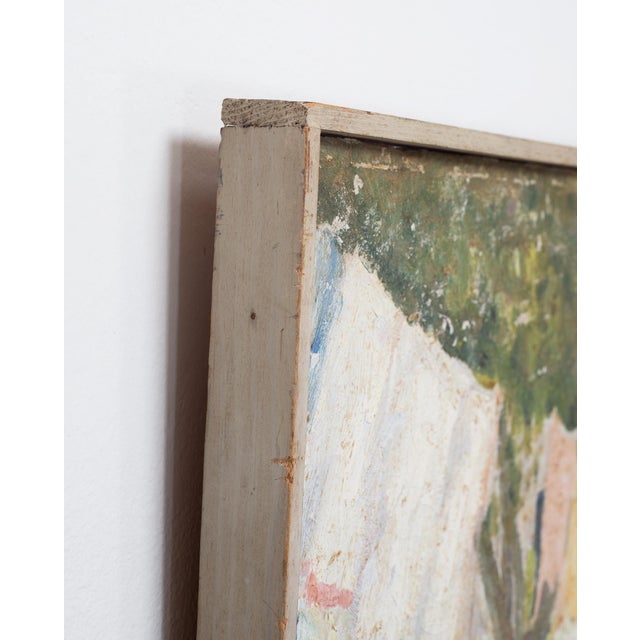 Mid-Century Impressionist Summer Garden Oil Canvas Painting For Sale - Image 11 of 18