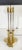 Hollywood Regency Vintage Chapman Pillar Brass and Lucite Table Lamp For Sale - Image 3 of 8