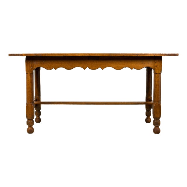 Late 19th Century French Provincial Oak Farmhouse Table For Sale