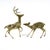 Gold Brass Deer, 1970s, Set of 2 For Sale - Image 8 of 8