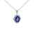 Contemporary 9.73 Carat Tanzanite Diamond Platinum Halo Pendant Necklace For Sale - Image 3 of 7