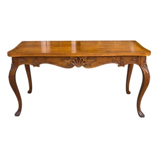 Baker Furniture Company Light Walnut Console Metamorphic Dining Table For Sale