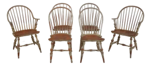 Set of Six Benchmade Windsor Dining Chairs