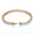 28.5 Carats Blue Topaz Gemstone Tennis Bracelet in 18k Yellow Gold For Sale - Image 10 of 17