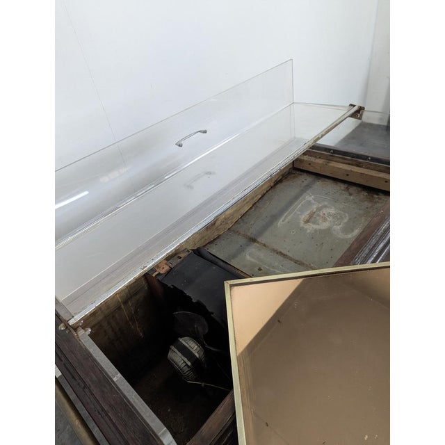 Wooden and Acrylic Glass Serving Trolley For Sale - Image 6 of 10
