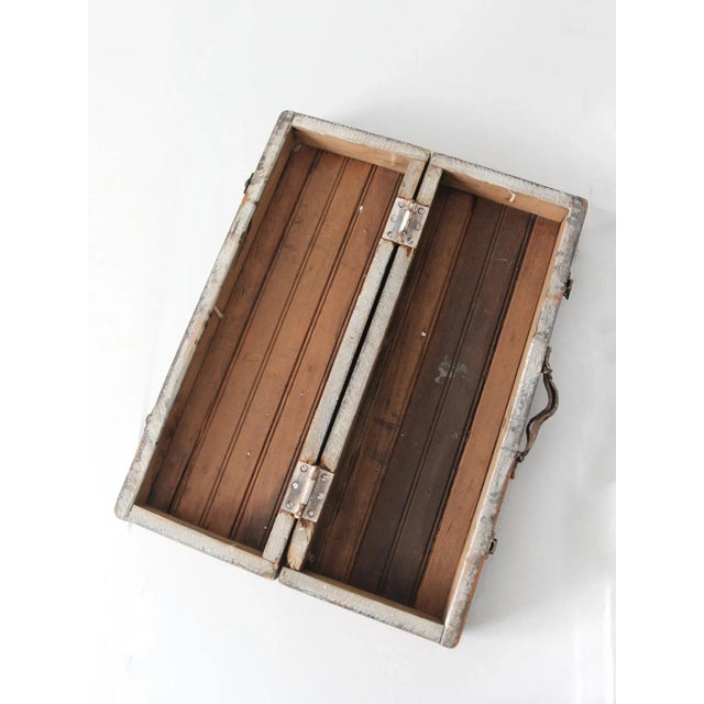 Vintage Orange Wooden Tool Box For Sale - Image 10 of 12