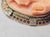 Antique Carved Coral Gold Cameo With Pearl and Diamonds For Sale - Image 9 of 9