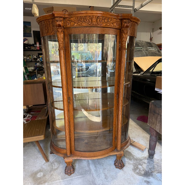 Magnificent antique china cabinet, a truly significant example of gilded age craftsmanship which while unsigned, can...