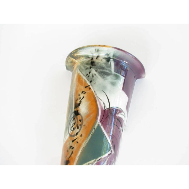 Late 20th Century Vintage Large Postmodern Ceramic Wall Pocket Planter Signed by Artist For Sale - Image 5 of 13