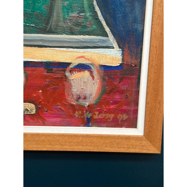 Hendrik De Jong, Abstract Composition, 1994, Oil on Canvas, Framed For Sale - Image 9 of 18
