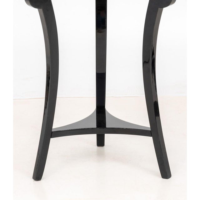 Contemporary Contemporary Mirrored Black Lacquered Side Tables For Sale - Image 3 of 7