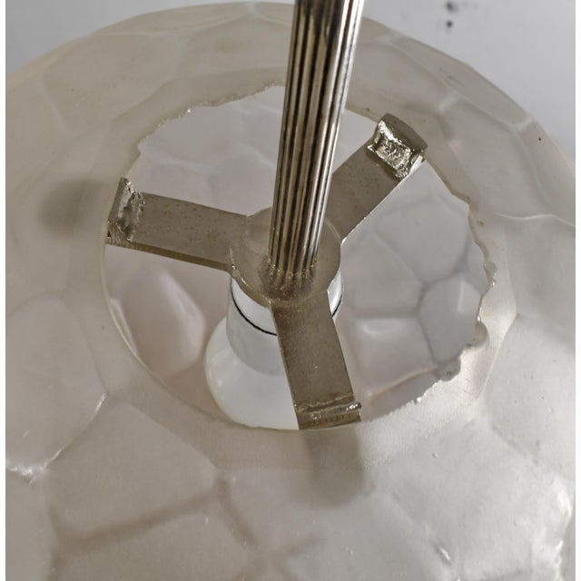 Gênet et Michon Genet Et Michon Large French Art Deco Chandelier Pendant Light 1930s For Sale - Image 4 of 10