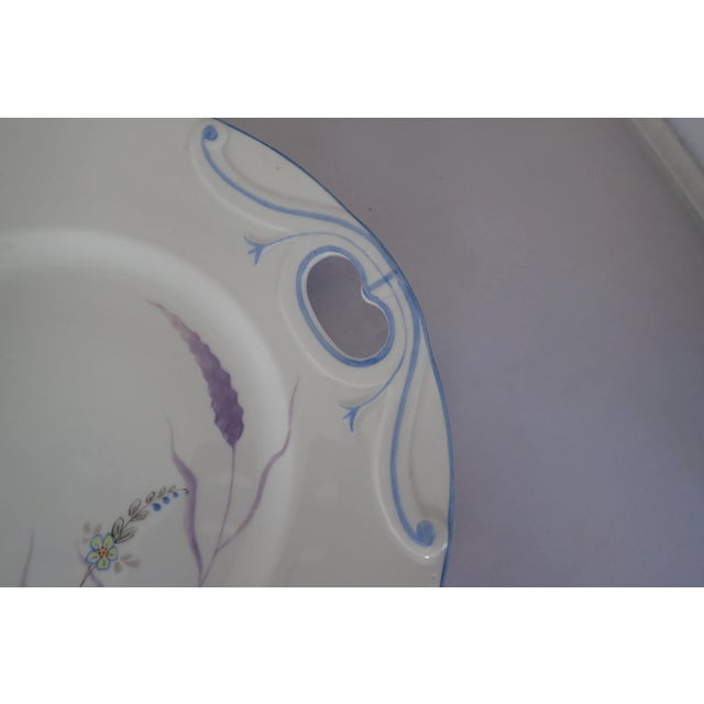 1920s Floral Decorative Plate For Sale - Image 5 of 6