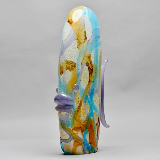 Glass Tall Mid Century Multi Color Murano Glass Fish For Sale - Image 7 of 13