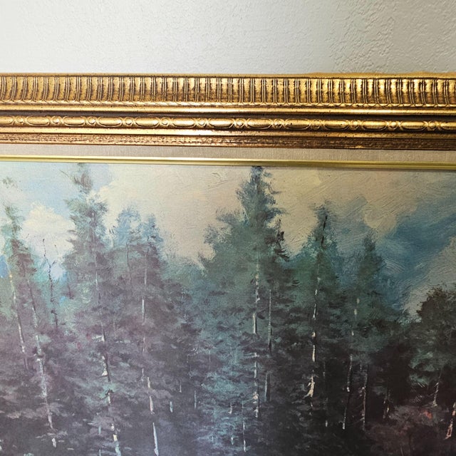 Vintage Art Robert Wood Mountain Stream Framed Print 66 X 30" 1904 For Sale - Image 11 of 14
