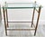 Wood Mid-Century French Glass Top Faux Bamboo Wood and Brass Side Table Attributed to Maison Baguès For Sale - Image 7 of 18