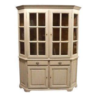 1960s Wood Dining Hutch Cabinet For Sale