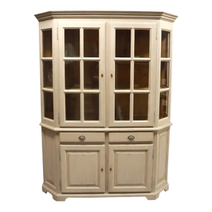 1960s Wood Dining Hutch Cabinet