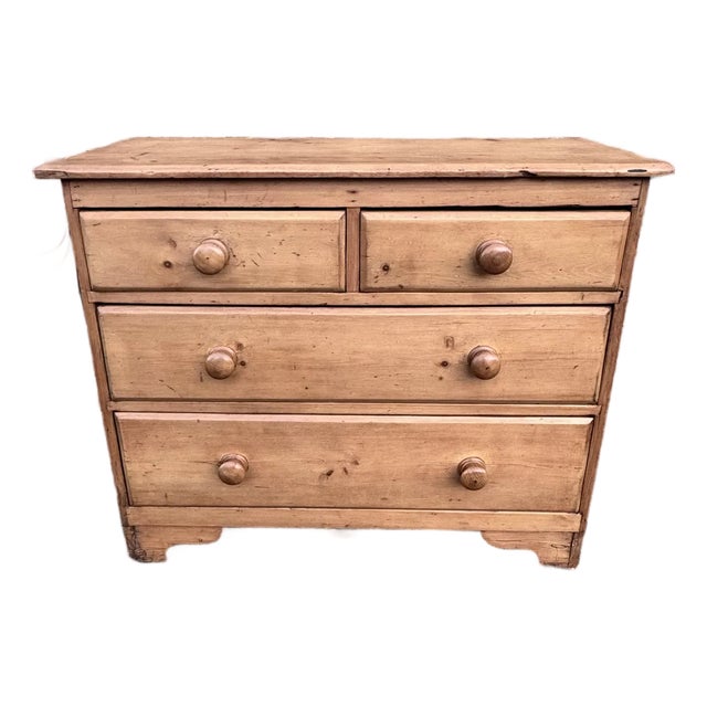 19th Century English Pine Chest of Drawers For Sale