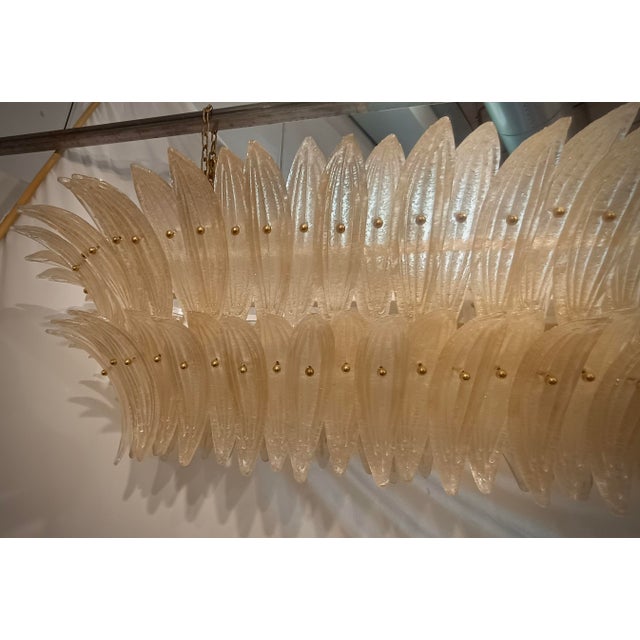 Mid-Century Murano Glass and Brass Chandelier, 2000s For Sale - Image 4 of 9