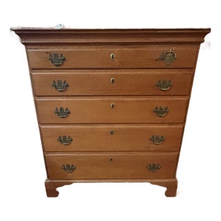 Antique 18th Century Pine Chippendale Style Chest of Drawers For Sale