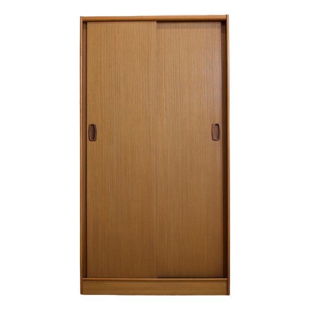 Teak Double Sliding Door Wardrobe from Austinsuite, 1960s For Sale